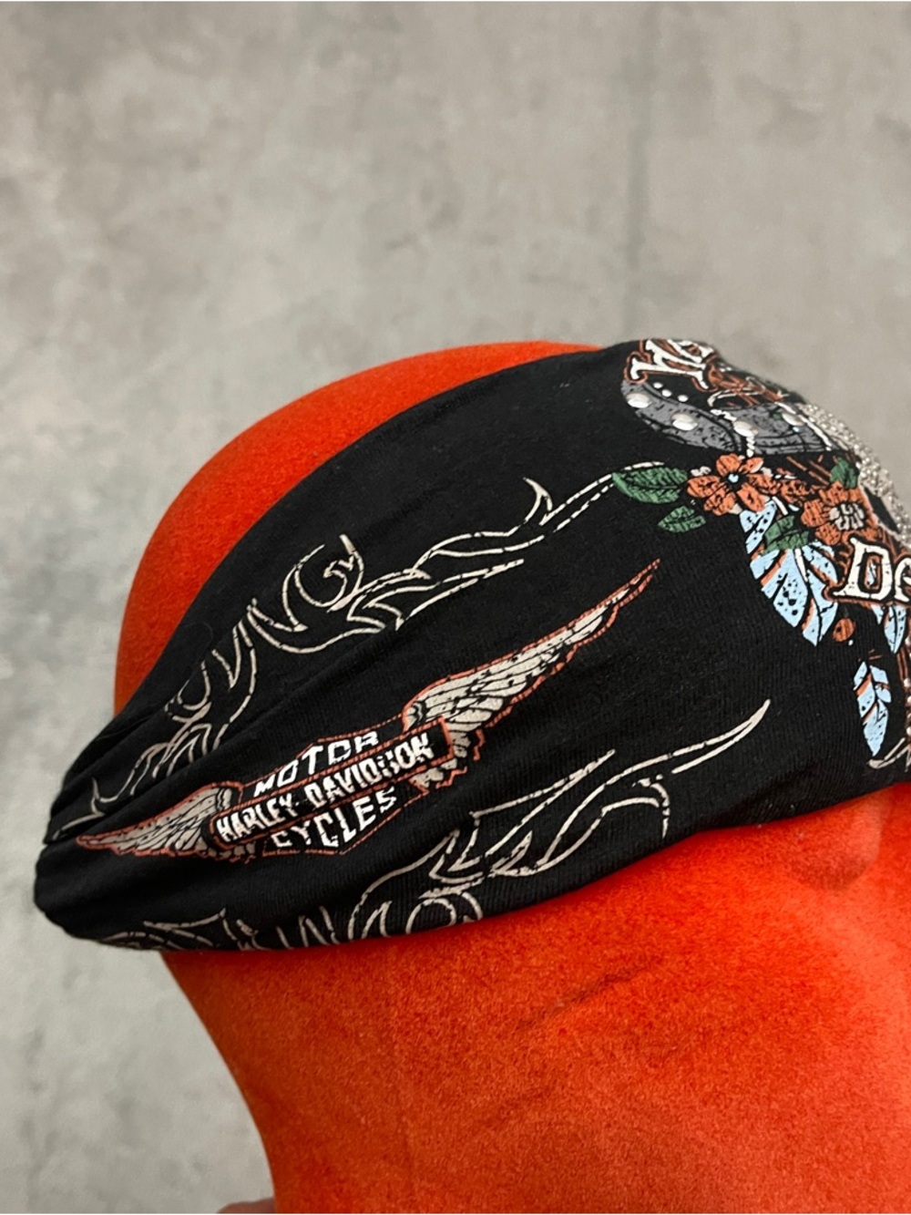 Harley-Davidson Black Studded Rhinestone Logo Headband Ladies - Picture 3 of 6